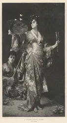 Eine japanische Fächertänzerin